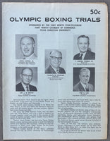 1972 OLYMPIC BOXING TRIALS PROGRAM WITH INSERTS (HOLMES, JOHNSON, GREGORY, SEALES, BOBICK)