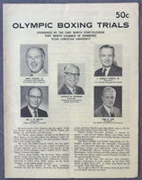 1972 OLYMPIC BOXING TRIALS PROGRAM WITH INSERTS (HOLMES, JOHNSON, GREGORY, SEALES, BOBICK)