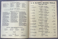 1972 OLYMPIC BOXING TRIALS PROGRAM WITH INSERTS (HOLMES, JOHNSON, GREGORY, SEALES, BOBICK)