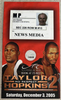 TAYLOR, JERMAIN-BERNARD HOPKINS II PRESS CREDENTIAL (2005)