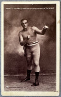 JEFFRIES, JAMES J. REAL PHOTO POSTCARD (1910)