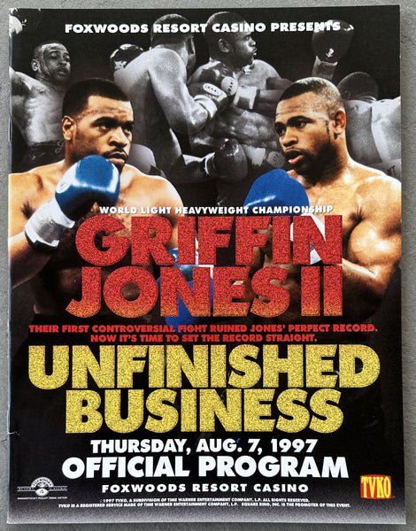 JONES, JR., ROY-MONTELL GRIFFIN II OFFICIAL PROGRAM (1997)