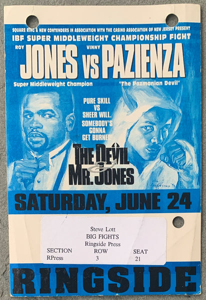 JONES, JR., ROY-VINNY PAZIENZA RINGSIDE CREDENTIAL (1995)