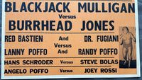 SAVAGE, RANDY "MACH MAN" & LANNY POFFO VS RED BASTIEN & DR. FUGIANI & GREG VALENTINE VS RUFUS R. JONES ON SITE POSTER (1976)