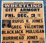 SAVAGE, RANDY "MACH MAN" & LANNY POFFO VS RED BASTIEN & DR. FUGIANI & GREG VALENTINE VS RUFUS R. JONES ON SITE POSTER (1976)