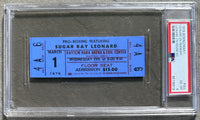 LEONARD, SUGAR RAY-ART MCKNIGHT FULL TICKET (1978-PSA/DNA EX-MINT 6)