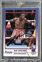 LEONARD, SUGAR RAY SIGNED 1991 KAYO CARD (JSA)