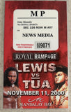 LEWIS, LENNOX-DAVID TUA PRESS CREDENTIAL (2000)