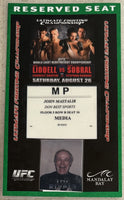 LIDDELL, CHUCK-RENATO SOBRAL PRESS CREDENTIAL (2006)