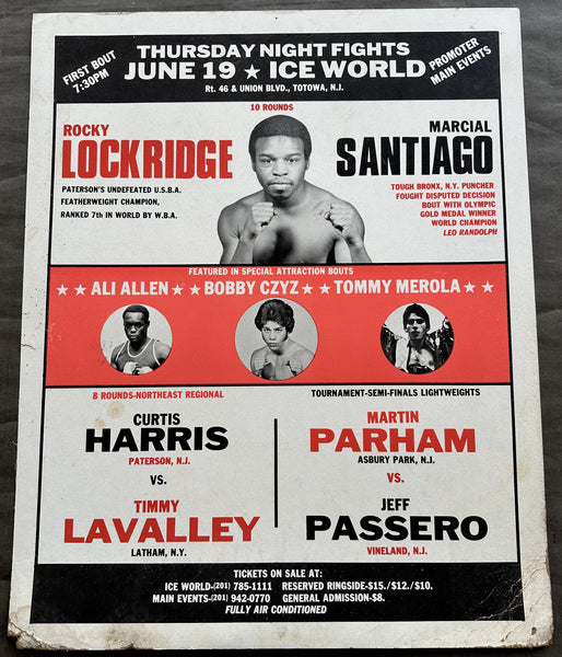 LOCKRIDGE, ROCKY-MARCIAL SANTIAGO & BOBBY CZYZ-ROLAND COUSINS ON SITE POSTER (1980)