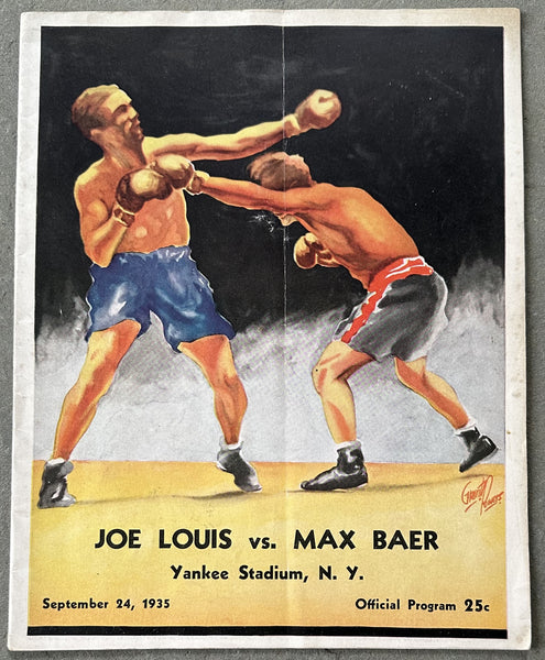 LOUIS, JOE-MAX BAER OFFICIAL PROGRAM (1935)