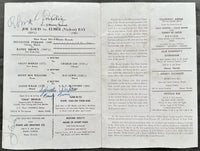 LOUIS, JOE-ELMER RAY SIGNED OFFICIAL PROGRAM (EXHIBITION-1949)