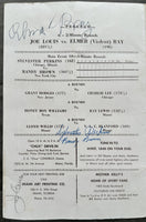 LOUIS, JOE-ELMER RAY SIGNED OFFICIAL PROGRAM (EXHIBITION-1949)