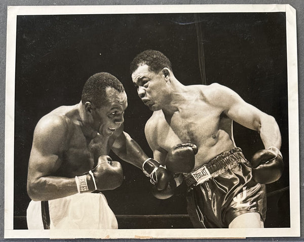 LOUIS, JOE-JERSEY JOE WALCOTT I ORIGINAL TYPE 1 WIRE PHOTO (1947)