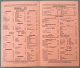 LOUIS, JOE RHUMBOOGIE CAFE MENU (EARLY 1940'S)