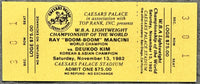 MANCINI, RAY "BOOM BOOM"-DEUKOO KIM ON SITE FULL TICKET (1982)