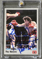 RAY "BOOM BOOM" MANCINI SIGNED 1991 AW SPORTS CARD (JSA)