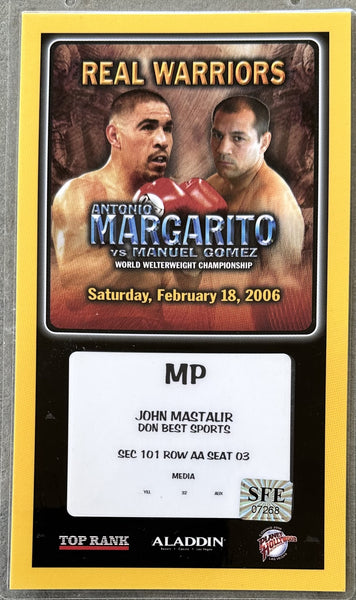 MARGARITO, ANTONIO-MANUEL GOMEZ PRESS CREDENTIAL (2006)