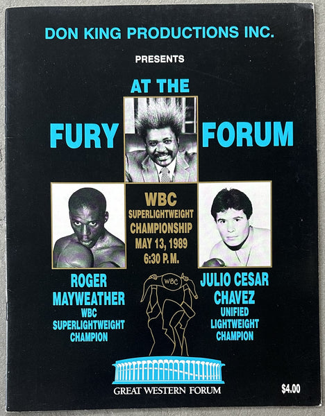 CHAVEZ, JULIO CESAR-ROGER MAYWEATHER OFFICIAL PROGRAM (1989)