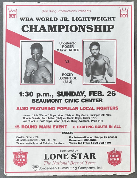 LOCKRIDGE, ROCKY-ROGER MAYWEATHER ON SITE POSTER (1984)