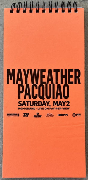 MAYWEATHER, JR., FLOYD-MANNY PACQUIAO SOUVENIR NOTEBOOK (2015)