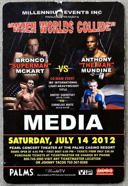 MCKART, BRONCO-ANTHONY MUNDINE PRESS CREDENTIAL (2012)