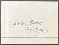 MOORE, ARCHIE DUAL SIGNED CUT SIGNATURE (1952-AS WORLD LIGHT HEAVYWEIGHT CHAMPION)