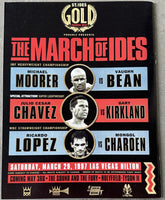 MOORER, MICHAEL-VAUGN BEAN & JULIO CESAR CHAVEZ-TONY MARTIN & RICARDO LOPEZ-MONGKOL CHAROEN OFFICIAL PROGRAM (1997)