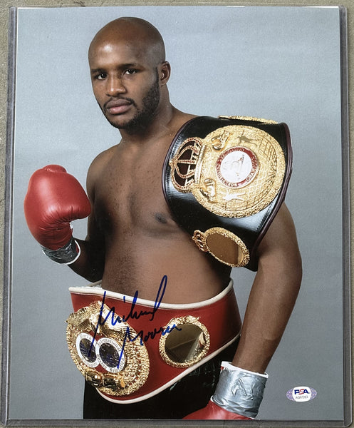 MOORER, MICHAEL SIGNED LARGE FORMAT PHOTO (PSA/DNA)