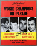 RAMOS, SUGAR-SAMMY MCSPADDEN & CARLOS ORTIZ-MAURICE CULLEN OFFICIAL PROGRAM (1963-SIGNED BY ORTIZ)