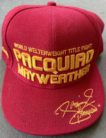 MAYWEATHER, JR., FLOYD-MANNY PACQUIAO SOUVENIR HAT (2015)