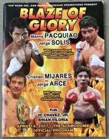 PACQUIAO, MANNY-JORGE SOLIS OFFICIAL PROGRAM (2007)