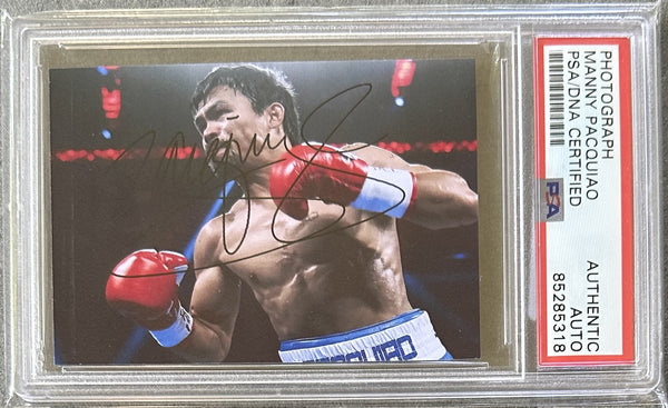 PACQUIAO, MANNY SIGNED PHOTO (PSA/DNA)