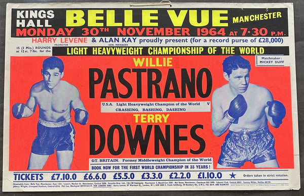 PASTRANO, WILLIE-TERRY DOWNES ON SITE POSTER (1964)