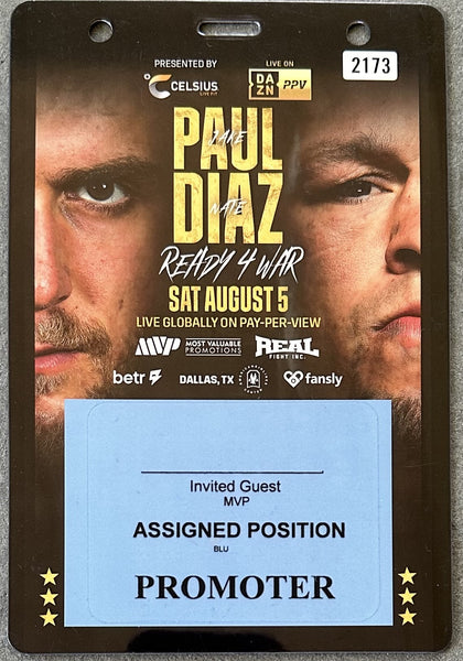 PAUL, JAKE-NATE DIAZ CREDENTIAL (2023)