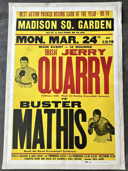 QUARRY, JERRY-BUSTER MATHIS ON SITE POSTER (1969)