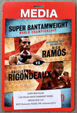 RIGONDEAUX, GUILLERMO-RICO RAMOS PRESS CREDENTIAL (2012-RIGONDEAUX WINS TITLE)