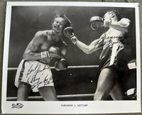 ROBINSON, SUGAR RAY & KID GAVILAN DUAL SIGNED PHOTO (JSA)