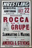 ROCCA, ANTONINO "ARGENTINE"-RED GRUPE ON SITE POSTER (1960)