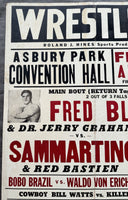 SAMMARTINO, BRUNO & RED BASTIEN VS FRED BLASSIE & DR. JERRY GRAHAM ON SITE POSTER (1964)