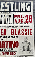 SAMMARTINO, BRUNO & RED BASTIEN VS FRED BLASSIE & DR. JERRY GRAHAM ON SITE POSTER (1964)