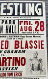 SAMMARTINO, BRUNO & RED BASTIEN VS FRED BLASSIE & DR. JERRY GRAHAM ON SITE POSTER (1964)