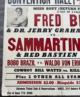 SAMMARTINO, BRUNO & RED BASTIEN VS FRED BLASSIE & DR. JERRY GRAHAM ON SITE POSTER (1964)