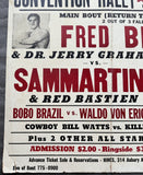 SAMMARTINO, BRUNO & RED BASTIEN VS FRED BLASSIE & DR. JERRY GRAHAM ON SITE POSTER (1964)