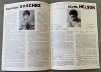 SANCHEZ, SALVADORE-AZUMAH NELSON OFFICIAL PROGRAM (1982-SANCHEZ LAST FIGHT)