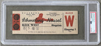 SCHMELING, MAX-WALTER NEUSEL ON SITE FULL TICKET (1948-PSA/DNA VG 3)