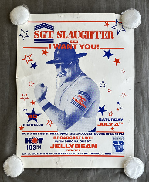 SLAUGHTER, SGT. "I WANT YOU" ON SITE POSTER (CIRCA 1981)