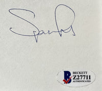 SPINKS, LEON SIGNED INDEX CARD (BECKETT)