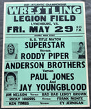 MASKED SUPERSTAR VS RODDY PIPER ON SITE POSTER (1981)