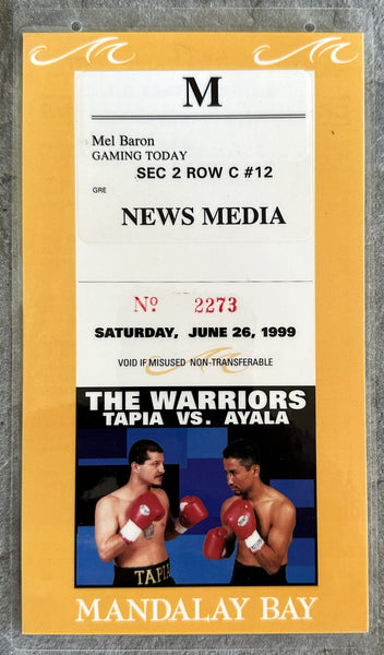 TAPIA, JOHNNY-PAULIE AYALA NEWS MEDIA CREDENTIAL (1999)